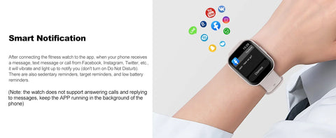 Smart Watch, Fitness Tracker Watch for Men Women, 1.69'' Touch Smartwatch Fitness Watch with Pedometer/Sleep Monitor.