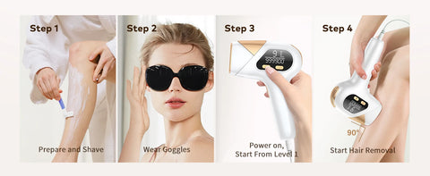 IPL Devices Hair Removal laser 9 Energy Levels 999900 Light Pulses Permanent Painless Laser Hair Removal for men women Whole Use