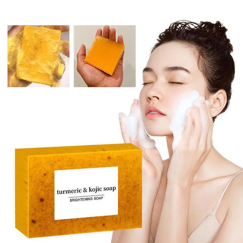 1/2/3PCS Turmeric Kojic Acid Brightening Skin Whitening Dark Lightening Acne Soap