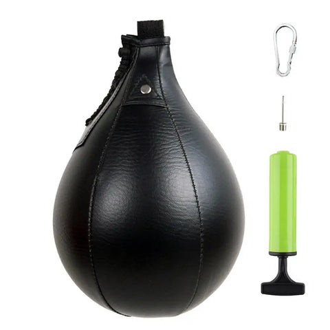 Boxing Speed Bag PU Leather Hanging Punching Ball Swivel Workout Speedball Kicking Platform Equipment MMA Training Speedball