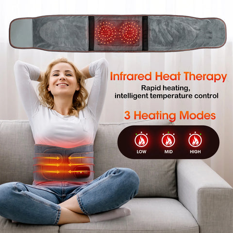 Inflatable Waist Belt Lumbar Decompression Protector Back Brace Heated Vibration Massage Waist Airbag Support Posture Correction