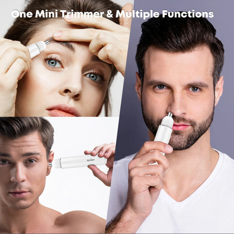 Sejoy Nose Hair Trimmer Men Women USB Rechargeable Waterproof Portable Ear Hair Trimmer Professional Facial Hair Trimmer