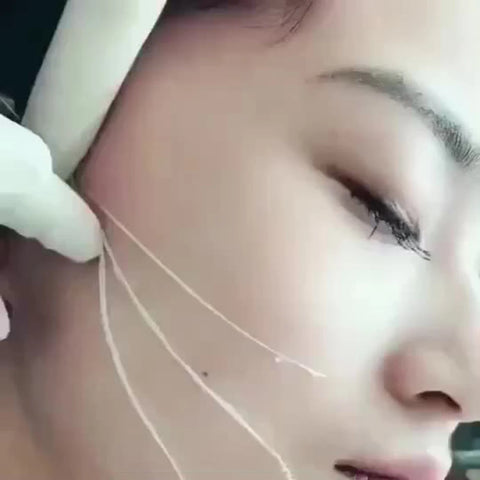 12pcs/bag Collagen Face Lifting Thread No Needle Collagen Thread Carved Essence Protein Skin Absorbed Lines Beauty Care Products