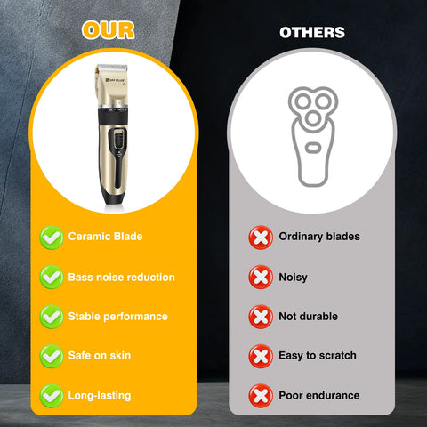 BRIEFNESS Hair Trimmer Pet Trimmer Silent All-In-One Body Hair Trimmer Cordless Precision Trimmer Runs for 90 Minutes