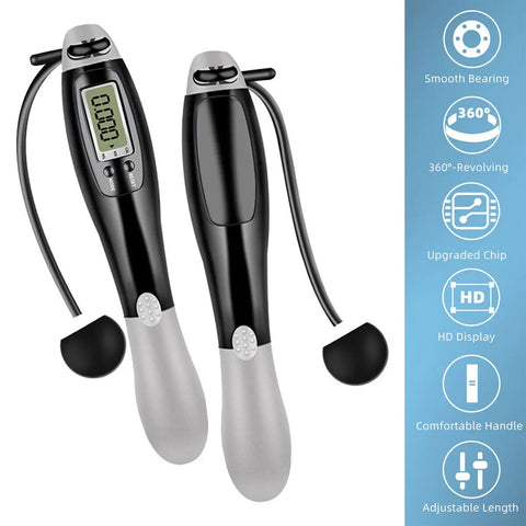Cordless Skipping Rope Jump Ropes Smart Screen With Weighted For Sports Fiess~