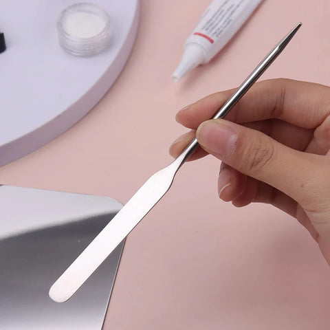 Stainless Steel Makeup Toner Spatula Mixing Stick Foundation Cream Mixing Tool