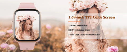 Smart Watch, Fitness Tracker Watch for Men Women, 1.69'' Touch Smartwatch Fitness Watch with Pedometer/Sleep Monitor.
