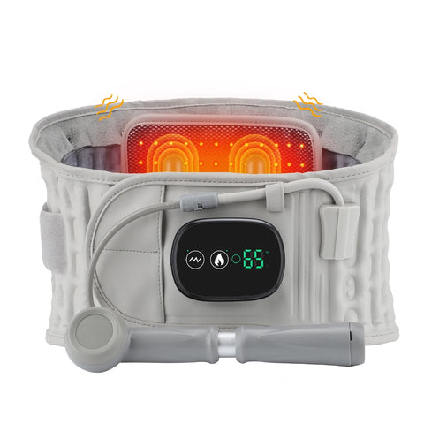 Electric Heating Waist Belt Inflatable Lumbar Protector Back Decompression Brace Infrared Vibration Massage Waist Airbag Support