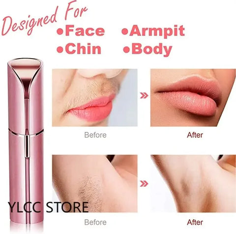 Electric Eyebrow Trimmer Mini Eye Brow Epilator Facial Lipstick Shape Hair Removal Portable Women Painless Razor Shaver Tool T
