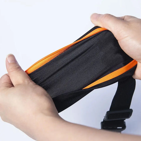 Waist Pack Double Pocket Waterproof Phone Belt Nylon Casual Small Bag Traveling Running Cycling Hiking Sport Traveling Shopping