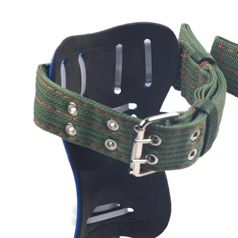 Climbing Spike Set, Safety Belt Straps, Adjustable Lanyard Carabiner，Tree Pole Climbing Spike Set Safety Belt Straps Portable