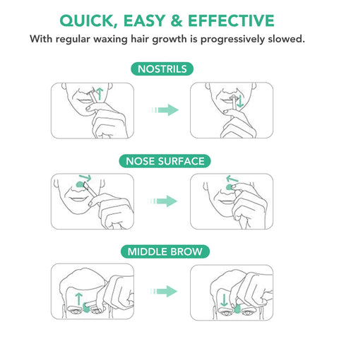 Nose Wax Kit Portable for Men and Women Nail Waxing Hair Removal Kit Nail Cleaning Wax Kit Painless Nose Clipper Beauty Care