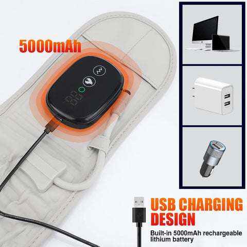 Electric Heating Waist Belt Inflatable Lumbar Protector Back Decompression Brace Infrared Vibration Massage Waist Airbag Support
