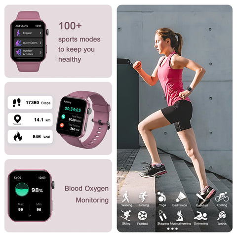 Baolubao Smartwatch 1.83 inch HD Display 300mAh Fitness Tracker Bluetooth Receive and make calls Sports Watch Pedometer