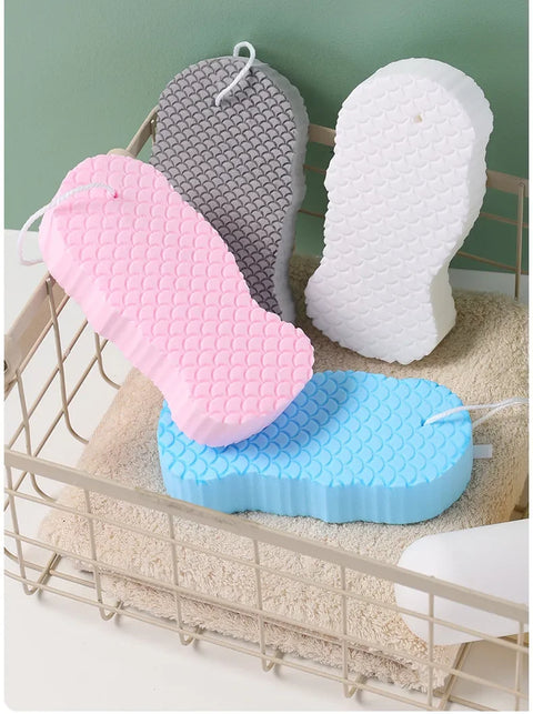 3D Bath Sponge Body Spa Scrubber Exfoliating Fish Scale Soft Painless Body Care Towel Cleanser Bathroom Bubble Shower Supplies