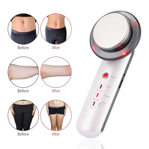 Ultrasonic Cavitation Face Lifting Beauty Machine EMS Infrared Ultrasound Body Slimming Massager Fat Burner Anti Wrinkle Device