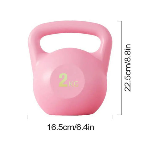 Women Lifting Kettle 2-6kg Dumbbell Carrying Kettlebells Deep Squat Strength Training Fitness Home Exercise Soft Kettlebells