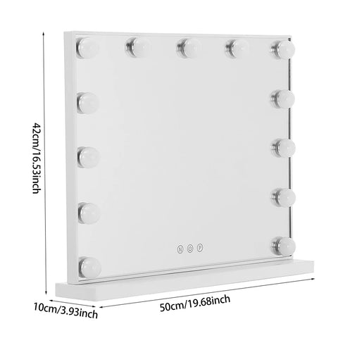 Large Makeup Dressing Mirror With 13 LED Light Touch Dimmable Bulb