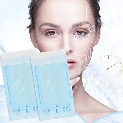 12pcs/bag Collagen Face Lifting Thread No Needle Collagen Thread Carved Essence Protein Skin Absorbed Lines Beauty Care Products
