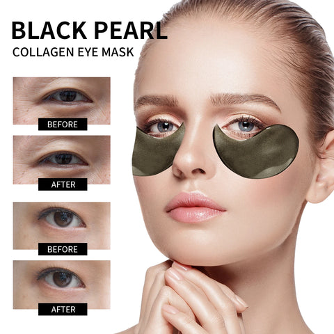 Ilisya-- Black Pearl Eye Mask  Gel Remove Dark Circles Anti-Puffiness Anti-Aging Moisturizing Eyes Care-60pcs