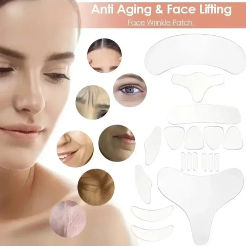 Reusable Silicone Invisible Facial Slimming Tape Pads Neck Eye Lifter Wrinkle Removal Sticker Anti Aging Patch Face Lift Tape