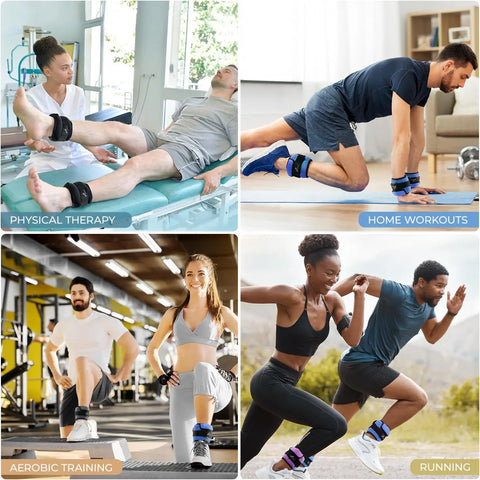 Sportneer Adjustable Wrist and Ankle Weights for Women and Men 1 Pair 1 2 3 4 6 7 8 10 lbs Adjustable Leg Weight for Gym Fitness