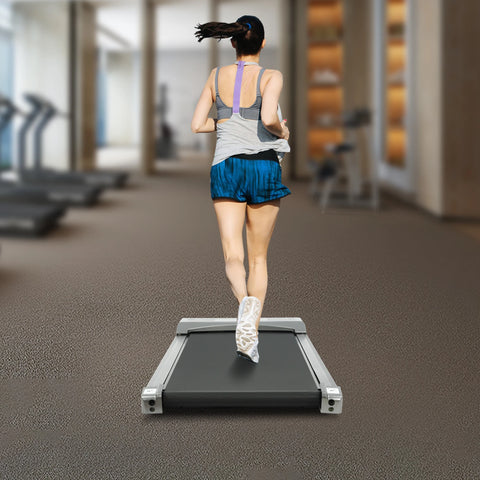 220V Electric Under Desk Treadmill, 0.65-2hp Remote Control Walking Running Pad Machine for Home Gym Fitness 0.62-3.73mph Speed