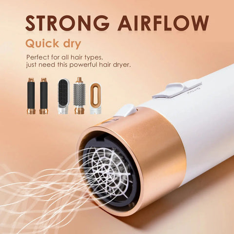 Electric Hair Dryer Hair 5 in 1  Styling Brush Hair Curler Air Styling Set UK