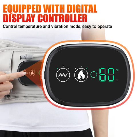 Inflatable Waist Belt Lumbar Decompression Protector Back Brace Heated Vibration Massage Waist Airbag Support Posture Correction