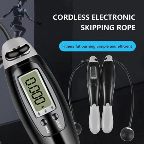 Cordless Skipping Rope Jump Ropes Smart Screen With Weighted For Sports Fiess~