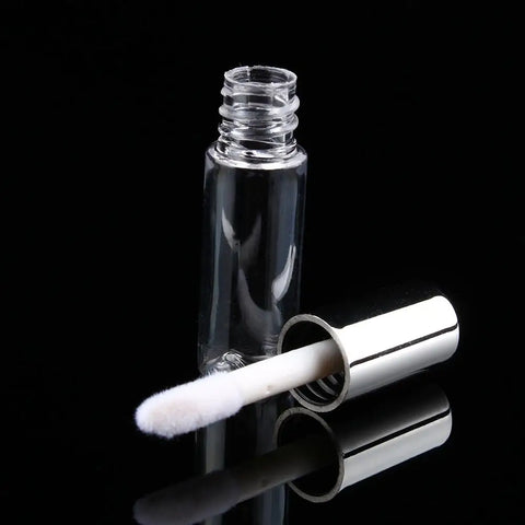 45pcs Clear Lip Gloss Tubes - Empty Cosmetic Sample Containers, DIY Mini Lipstick Bottles, 1.2ml Makeup Tool