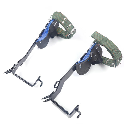 Climbing Spike Set, Safety Belt Straps, Adjustable Lanyard Carabiner，Tree Pole Climbing Spike Set Safety Belt Straps Portable