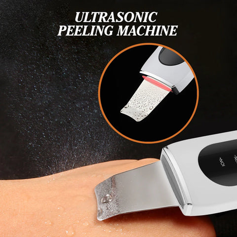 Ultrasonic Facial Shovel Cleanser Skin Scrubber Peeling Blackhead Remover Deep Face Cleaning Ultrasonic Ion Ance Pore Cleaner