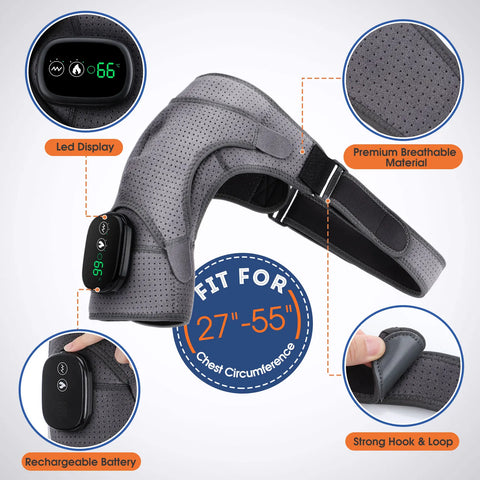 VIP Electric Shoulder Massager Heating Pad Vibration Massage Support Belt Shoulder Thermal  Brace